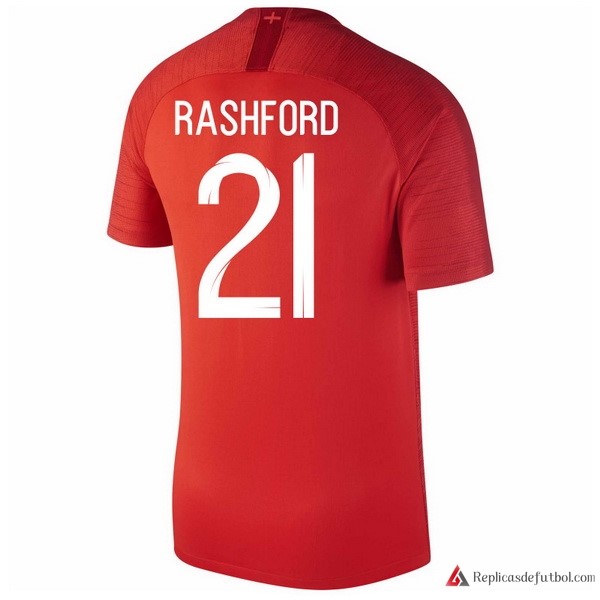 Camiseta Seleccion Inglaterra Segunda equipación Rashford 2018 Rojo